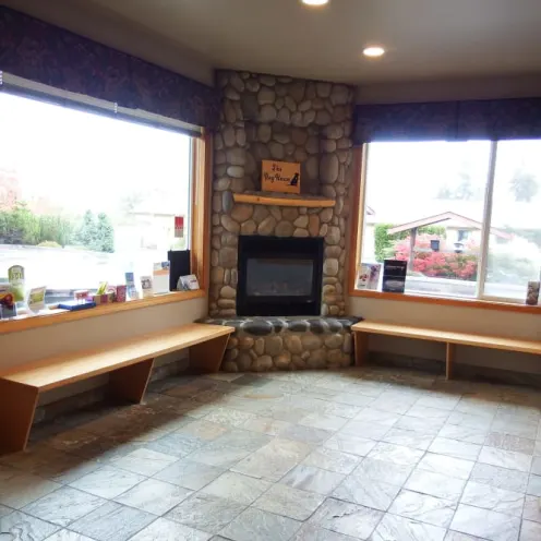 Angeles Clinic for Animals Doghouse Lobby and seating area